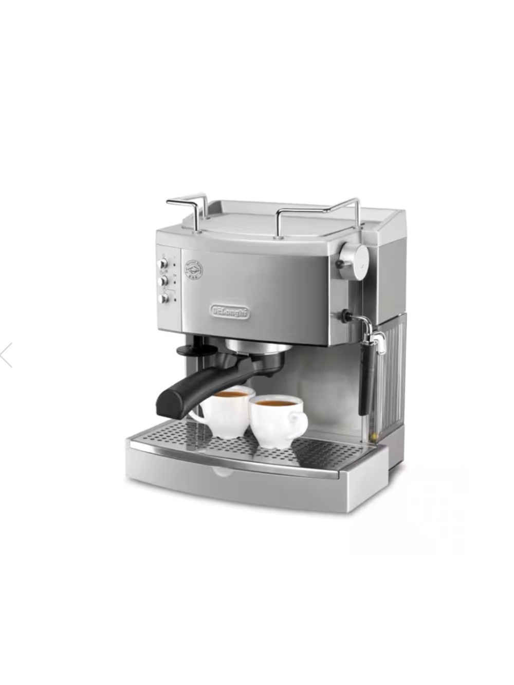 DeLonghi Stainless Steel Espresso Machine with Milk Frother - Silver Model EC702